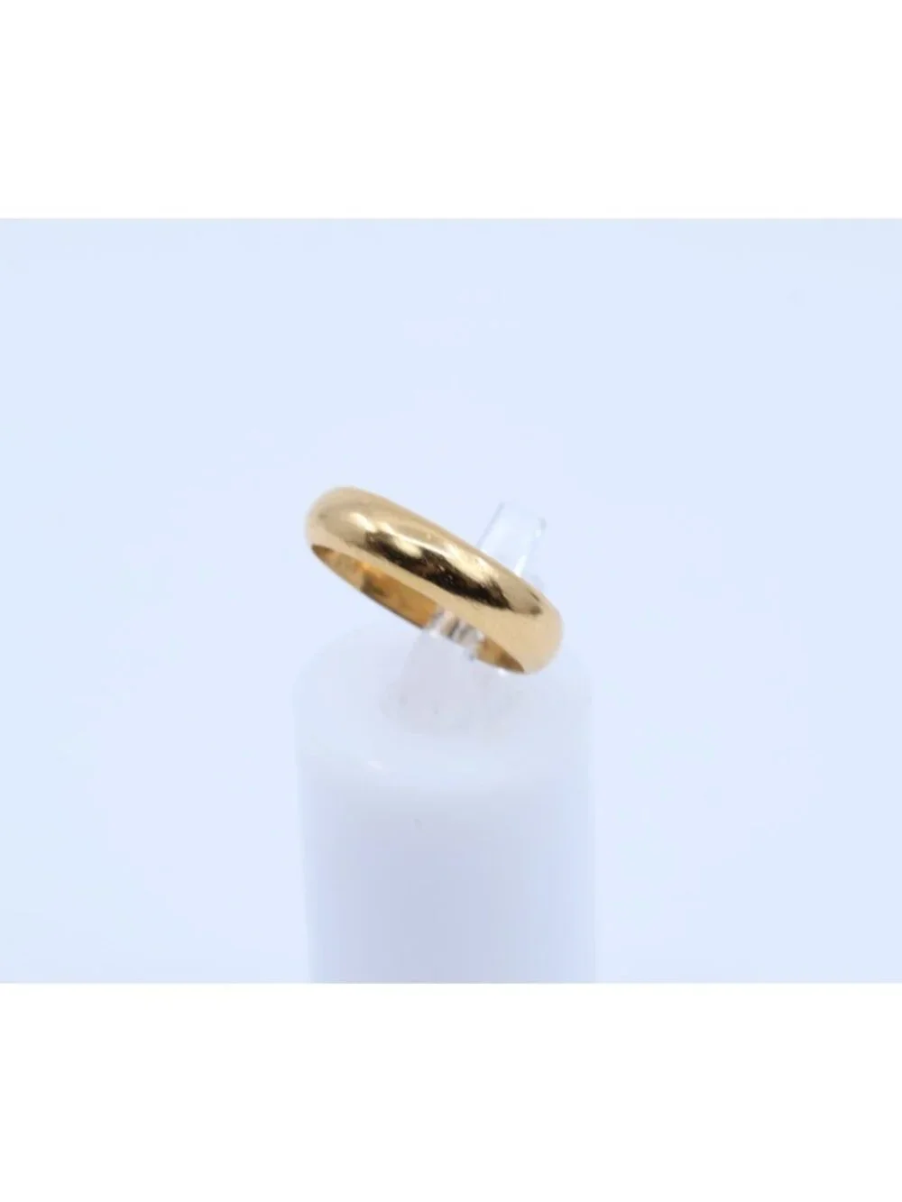 Unique 23K Karat Solid Yellow Gold Designer Polished Wedding Band Ring Size 5.50